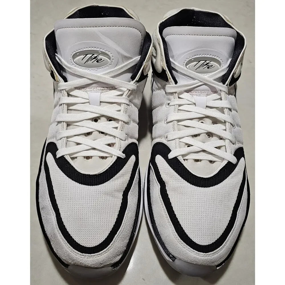 Nike Air Zoom GT Hustle 2 White Black Men's Size 14 Basketball Shoes DJ9405